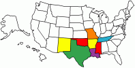 Tx, Nm, Ok, Ar, La, Mo, Tn, Al