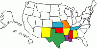 Tx, Nm, Ok, Ar, La, Mo, Tn, Al, Ms, Ks