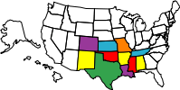 Tx, Nm, Ok, Ar, La, Mo, Tn, Al, Ms, Ks, Co